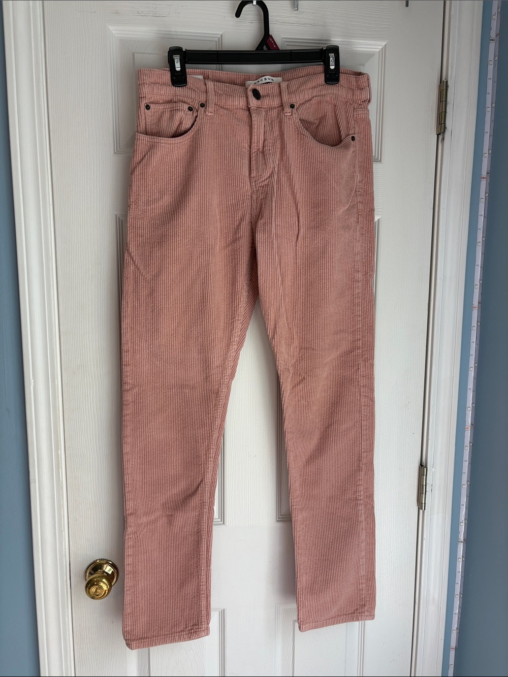 PacSun Women's Straight Leg Corduroy Pants in Dusty Pink